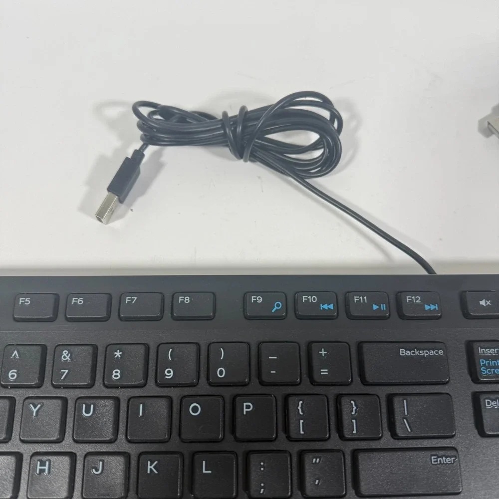 Dell KB216 Wired USB Keyboard and Mouse Combo Office PC Set Black